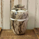 Navajo signed vase fired with horsehair - Native American etched pot.