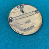 Ramon Dalangyawma Silver Hopi Overlay Mudhead Pin/Pendant (JM182)