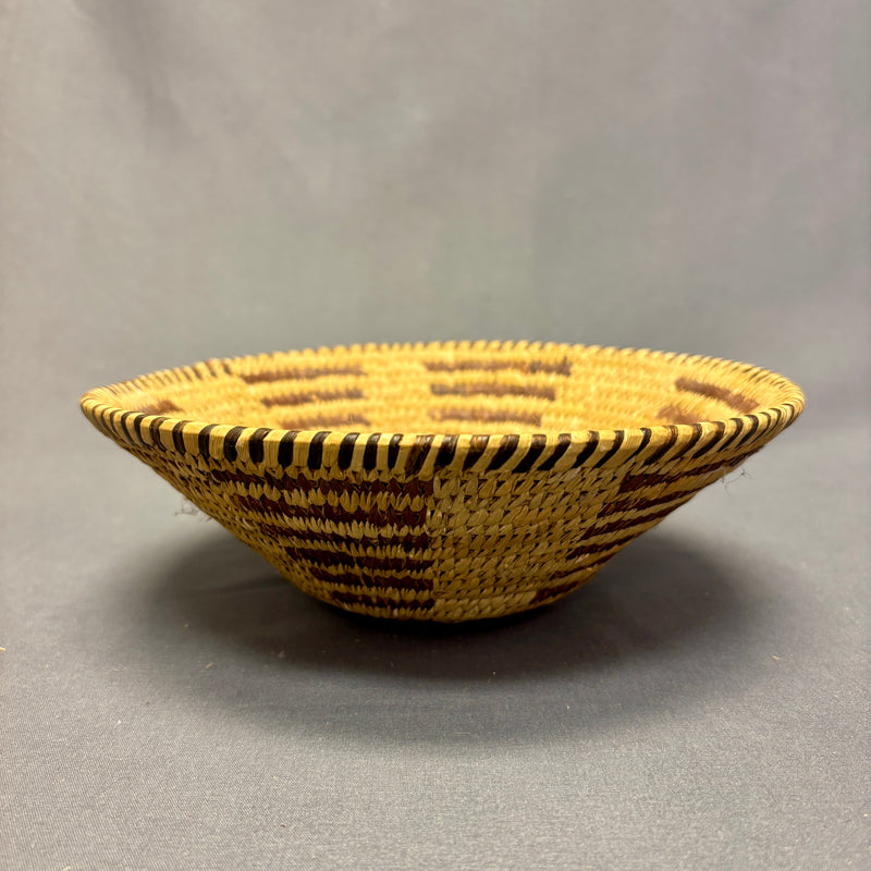 Vintage Tohono O'odham (Papago) Coiled Basket with Blossom Pattern, authentic Native American  (JFB13)