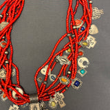 Don Lucas 8-Strand Treasure Necklace with Cross Pendant  (KD446)