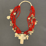 Don Lucas 8-Strand Treasure Necklace with Cross Pendant  (KD446)