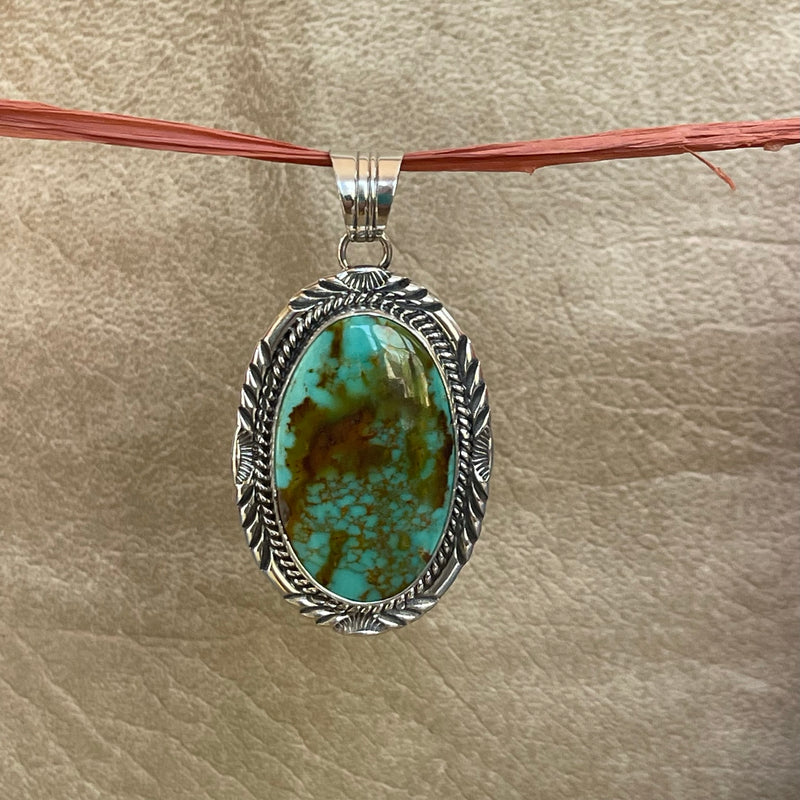 Royston TQ pendant by William Denetale, Navajo, authentic Native American Indian (3/72)