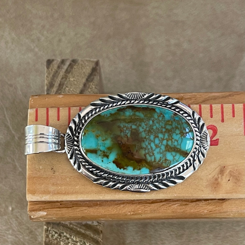 Royston TQ pendant by William Denetale, Navajo, authentic Native American Indian (3/72)