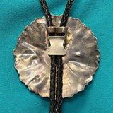 Zuni Inlay Sunface Bolo Tie with Matching Fancy Tips