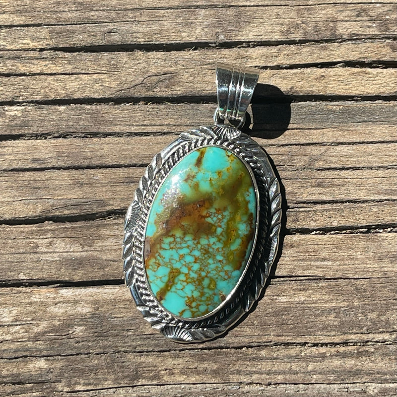 Royston TQ pendant by William Denetale, Navajo, authentic Native American Indian (3/72)