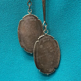 Beverly Etsate Zuni Inlay Apache Dancer Bolo Tie with Matching Inlaid Tips, vintage Native American   (JF81)