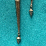 Norman Woody Vintage Navajo Sterling Silver Shadowbox Bolo Tie with Green Turquoise, authentic Native American   (JF87)