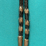 3D Navajo Eagle Kachina design bolo tie with 10 turquoise stones - Handmade and signed Basil