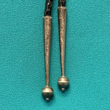 Vintage Navajo Turquoise and Sterling Silver Bolo Tie, authentic Native American (JF103)