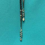 Effie Calavaza Vintage Zuni Snake Bolo with Matching Snake Tips, authentic Native American   (JF104)