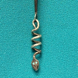 Effie Calavaza Vintage Zuni Snake Bolo with Matching Snake Tips, authentic Native American   (JF104)