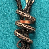 Effie Calavaza Vintage Zuni Snake Bolo with Matching Snake Tips, authentic Native American   (JF104)