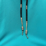 Tommy Singer Vintage Navajo Green Turquoise and Sterling Silver Bolo Tie, authentic Native American   (JF118)