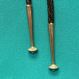 Dennis and Nancy Edaakie, Zuni Inlay Bolo Tie with Clown Design, vintage Native American   (JF119)