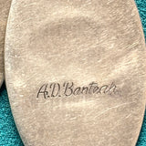 Albert and Dolly Banteah Zuni Mosaic Flush Inlay Oval Pheasant Design Bolo Tie, vintage  (JF120)