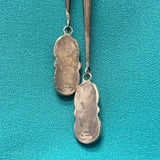 Effie Calavaza Vintage Zuni Turquoise and Coral Bolo Tie with Snake Design, authentic Native American   (JF113)