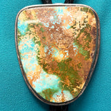 Juan Guerro, Navajo Large Turquoise and Sterling Silver Bolo Tie, vintage Native American   (JF114)