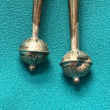 Juan Guerro, Navajo Large Turquoise and Sterling Silver Bolo Tie, vintage Native American   (JF114)