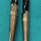 Juan Guerro, Navajo Large Turquoise and Sterling Silver Bolo Tie, vintage Native American   (JF114)