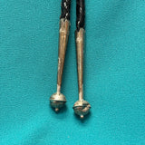 Juan Guerro, Navajo Large Turquoise and Sterling Silver Bolo Tie, vintage Native American   (JF114)