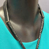 Juan Guerro, Navajo Large Turquoise and Sterling Silver Bolo Tie, vintage Native American   (JF114)