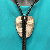 Juan Guerro, Navajo Large Turquoise and Sterling Silver Bolo Tie, vintage Native American   (JF114)
