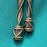 Vintage Navajo Turquoise and Sterling Silver Bolo Tie, authentic Native American   (JF115)
