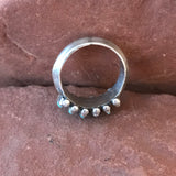 Zuni Vintage Sterling Silver and Turquoise Ring by the artist Paloma-multiple sizes  (AS176)