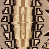 Navajo Wool Rug Weaving in Two Grey Hills Style, vintage  (VW111)