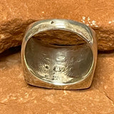 Authentic Navajo Channel Inlay Turquoise Ring, vintage - size 10  (MB7)
