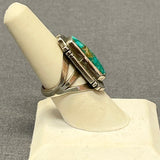 Jerry Nelson Vintage Navajo Turquoise and Sterling Silver Ring - size 7  (4/32)