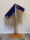 Fully Beaded Native American Horse Mask with Custom Display Stand, ca. 1980s    (GM685)
