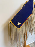 Fully Beaded Native American Horse Mask with Custom Display Stand, ca. 1980s    (GM685)