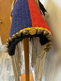 Fully Beaded Native American Horse Mask with Custom Display Stand, ca. 1980s    (GM685)
