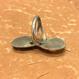 Vintage Navajo Sterling Silver Ring with Turquoise and Coral  (AS172)