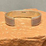 Jennifer Curtis Vintage Navajo Stamped Sterling Silver Cuff  (SS13)