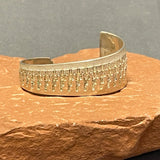 Raynard Scott Vintage Navajo Stamped Asymmetrical Sterling Silver Cuff - Ray Scott bracelet  (SS16)