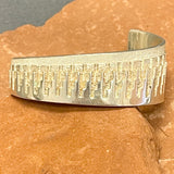 Raynard Scott Vintage Navajo Stamped Asymmetrical Sterling Silver Cuff - Ray Scott bracelet  (SS16)