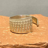 Raynard Scott Vintage Navajo Stamped Asymmetrical Sterling Silver Cuff - Ray Scott bracelet  (SS16)