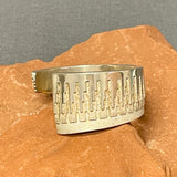Raynard Scott Vintage Navajo Stamped Asymmetrical Sterling Silver Cuff - Ray Scott bracelet  (SS16)