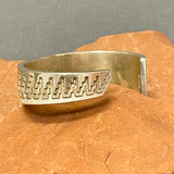 Raynard Scott Vintage Navajo Stamped Asymmetrical Sterling Silver Cuff - Ray Scott bracelet  (SS16)