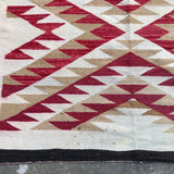 Antique Navajo Rug Weaving in Eyedazzler Style, authentic Native American, handwoven (GM372)