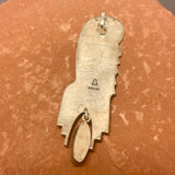 Parrot Tail Design Sterling Silver Hopi Overlay Pendant with Turquoise - intricate handmade Hopi pendant (JF163)
