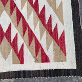 Antique Navajo Rug Weaving in Eyedazzler Style, authentic Native American, handwoven (GM372)