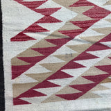Antique Navajo Rug Weaving in Eyedazzler Style, authentic Native American, handwoven (GM372)
