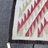 Antique Navajo Rug Weaving in Eyedazzler Style, authentic Native American, handwoven (GM372)