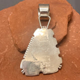 Jimmy Calabaza (Ca'Win) Authentic Santo Domingo Spiney Oyster Shell Pendant with Sterling Silver Frame, vintage   (JF275)
