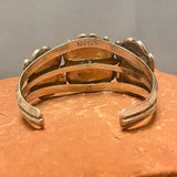 Authentic Navajo Three Stone Bracelet with Natural Turquoise, vintage   (JF23)