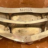 Authentic Navajo Three Stone Bracelet with Natural Turquoise, vintage   (JF23)
