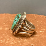 Large Navajo Turquoise and Sterling Silver Ring - size 10.5   (JF31)